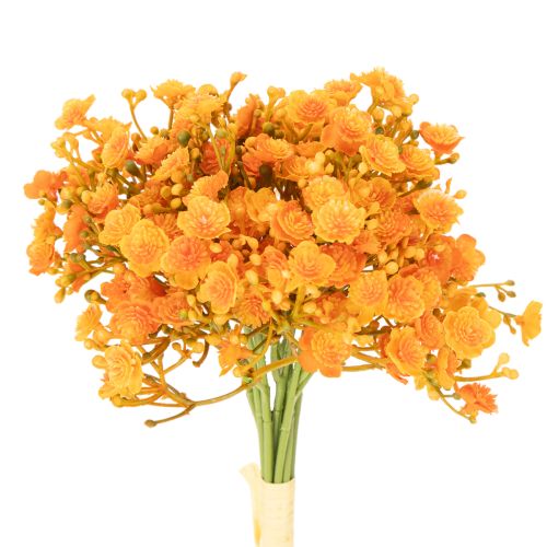 Künstliches Schleierkraut Orange 30cm 10er-Set für Wohn- und Tischdekoration