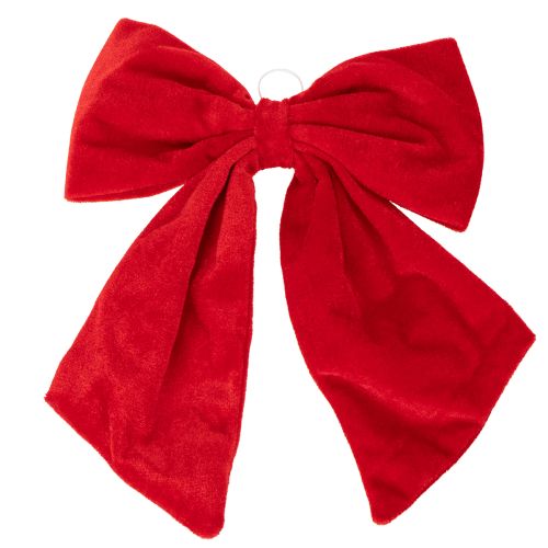Schmuckschleifen Rot Stoff 28cm 3er-Set Weihnachten Innenbereich