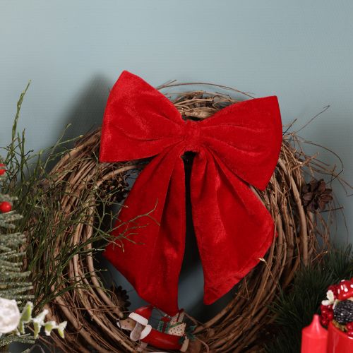 Artikel Schmuckschleifen Rot Stoff 28cm 3er-Set Weihnachten Innenbereich