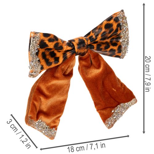Schleifen-Set mit Leopardenmuster, 20 cm, 3 Stück | Floristik24.at