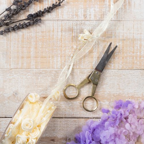 Artikel Schleifenband Valentino Creme 15mm 5m