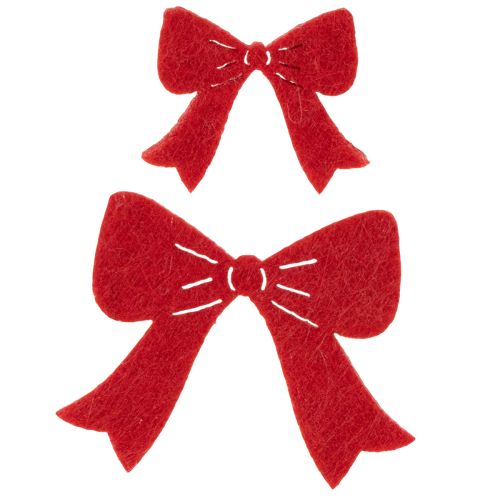 Dekoschleifen aus Holz Rot Weiß Bordeaux 5 cm 48 Stück | Floristik24.at