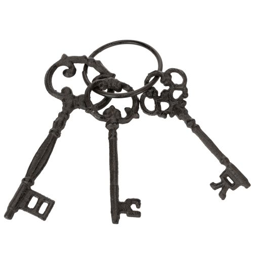 Artikel Deko Schlüsselring antike Schlüssel als nostalgisches Wohnaccessoire 27cm
