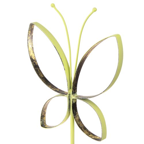 Artikel Schmetterling Metall Deko Frühling Grün Gold H35cm 2 St