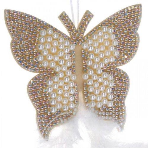 Artikel Filz Schmetterling zum Hängen Creme Hochzeitsdeko 16cm