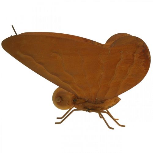 Floristik24 Gartenfigur, Schmetterling zum Stellen, Metalldeko Edelrost L20cm B21cm
