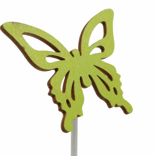 Floristik24 Blumenstecker Schmetterling Holz 7x5,5cm 12St sortiert