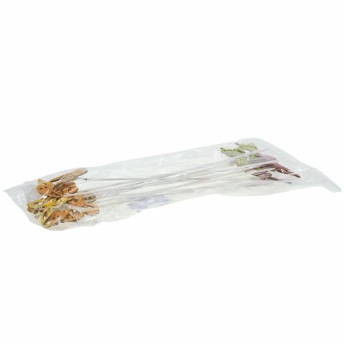 Floristik24 Blumenstecker Schmetterling Holz 7x5,5cm 12St sortiert