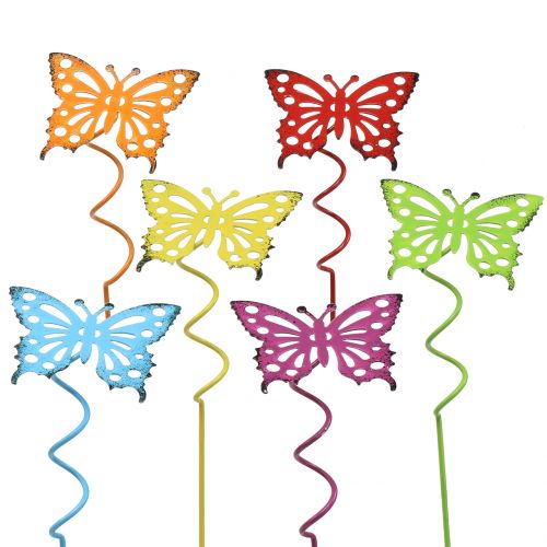 Artikel Blumenstecker Schmetterling bunt 22cm 12 St