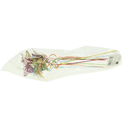 Artikel Blumenstecker Schmetterling bunt 22cm 12 St