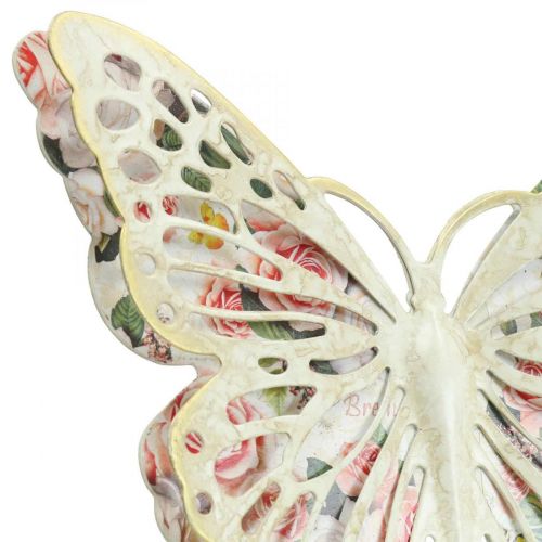 Wanddeko Metall Schmetterling Deko Landhausstil B21,5cm