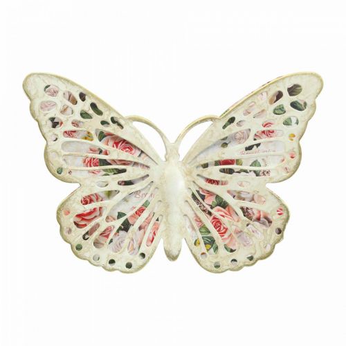 Wanddeko Metall Schmetterling Deko Landhausstil B21,5cm