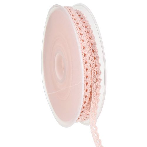 Artikel Schmuckband mit Häkelspitze Dekoband Rosa B9mm L20m