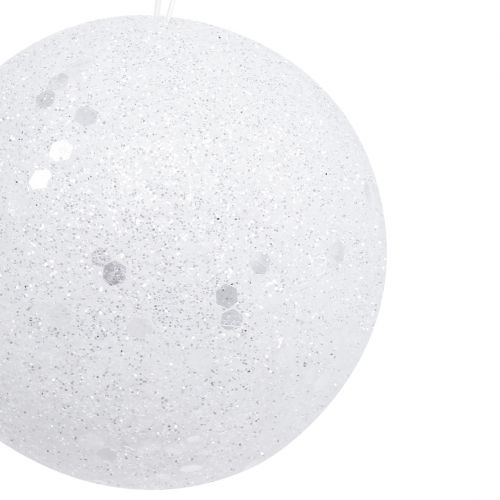 Floristik24 Deko Schneeball zum Hängen Ø6cm 12St
