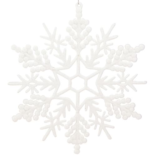 Schneeflocke Deko zum Hängen Winterdeko Weiß 30cm 3 St