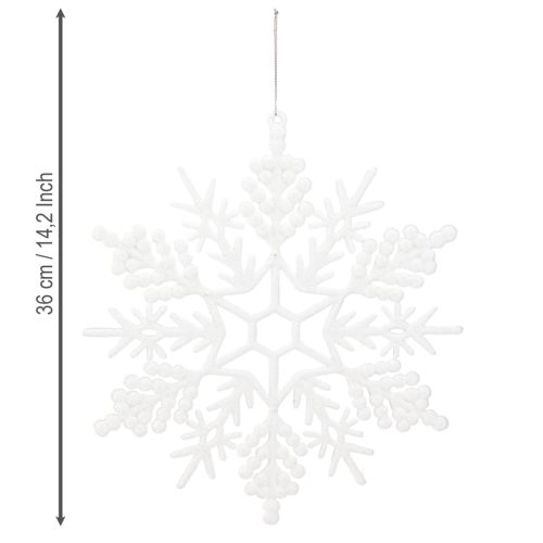 Artikel Schneeflocke Deko zum Hängen Winterdeko Weiß 30cm 3 St