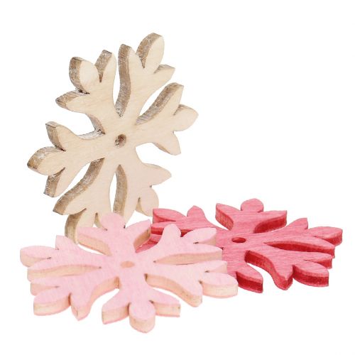 Artikel Schneeflocken zum Streuen Pink, Rosa, Natur Ø4cm 72 St