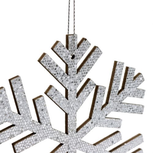 Artikel Schneeflocke Silber zum Hängen Ø8cm - Ø12cm 9 St
