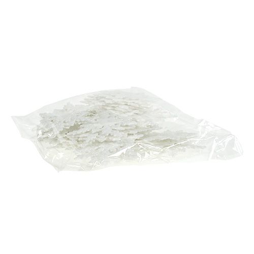 Floristik24 Schneeflocke zum Hängen 7cm weiß mit Glitter 36St