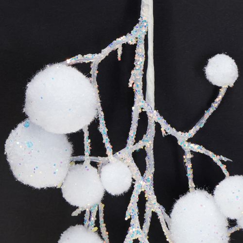 Artikel Schneeflocken Deko Zweige zum Hängen Glitzer 30cm 2St
