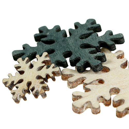 Floristik24 Schneeflocken Ø2-4cm Grau, Weiß 84St