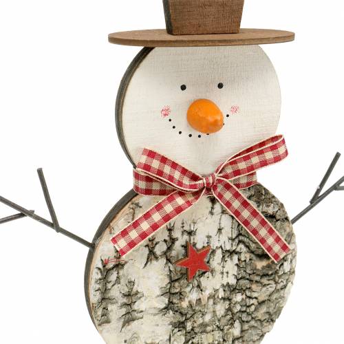 Floristik24 Schneemann Birkenholz H33,5cm