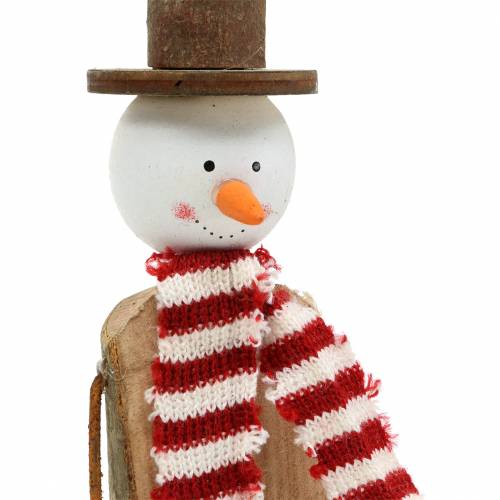 Floristik24 Schneemann Holz mit Edelrost 30cm 2St