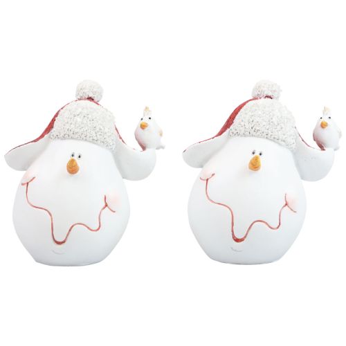 Floristik24 Tischdeko Weihnachten Deko Schneemann mit Mütze H13cm 2St