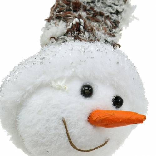 Floristik24 Dekohänger Schneemannkopf 9cm x 6cm 6St