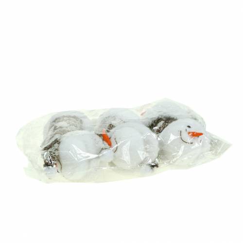 Floristik24 Dekohänger Schneemannkopf 9cm x 6cm 6St