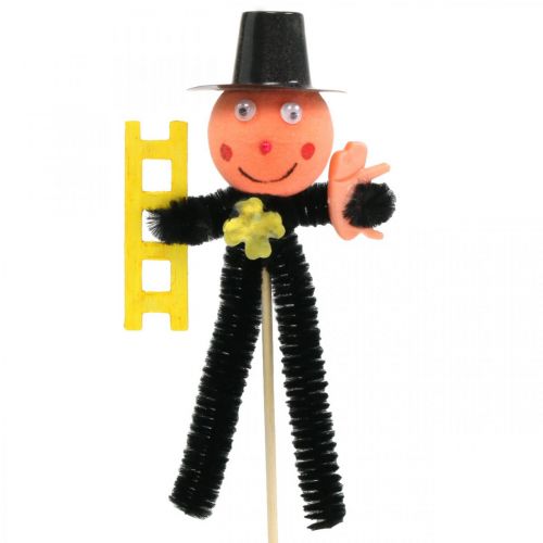 Floristik24 Schornsteinfeger Chenille am Stab Silvesterdeko 13cm 18 St