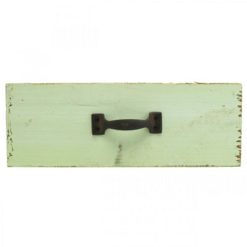 Floristik24 Pflanz-Schublade Holz Hellgrün Pflanzkasten Vintage 25×13×8cm