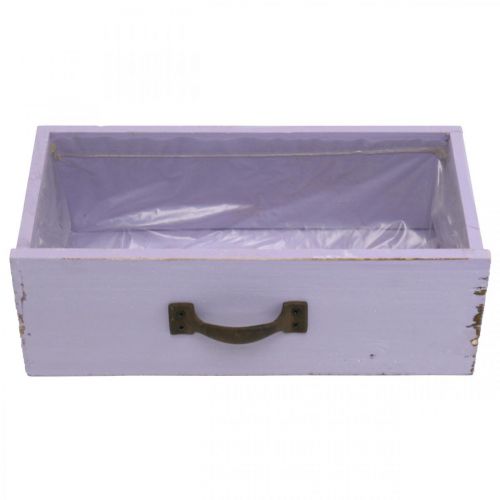 Artikel Pflanzgefäß Deko Schublade Shabby Chic Holz Lila 25×13×8cm