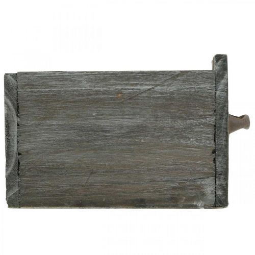 Pflanzkasten Schublade Holz Shabby Chic Weiß gewaschen 25x13x9cm