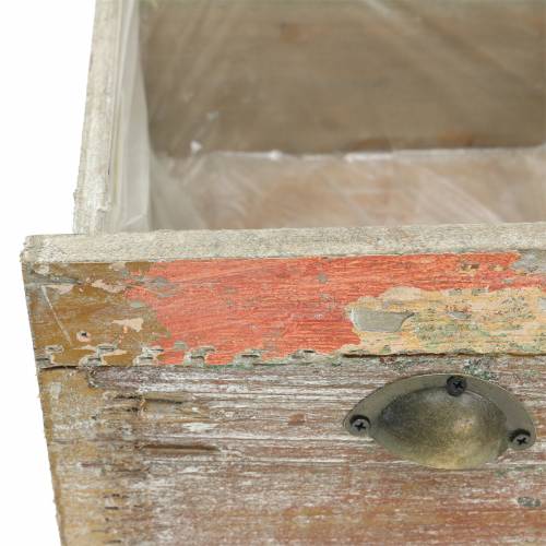 Floristik24 Pflanzgefäß Holzschublade Antik zum Pflanzen 20cm / 15cm