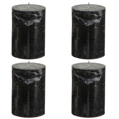 Artikel Schwarze Kerzen Stumpenkerzen Durchgefärbt 70x100mm 4 St