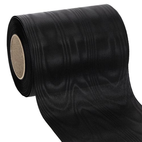 Schwarzes Kranzband aus Acetat 125mm x 25m für Trauerfloristik und Dekoration bestellen | Floristik24.at