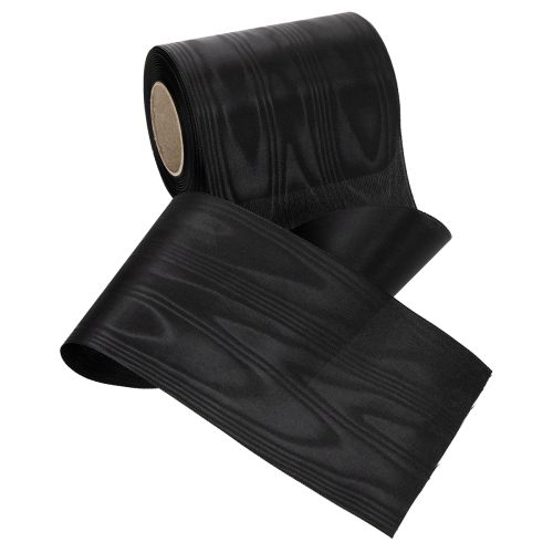 Schwarzes Kranzband aus Acetat 125mm x 25m für Trauerfloristik und Dekoration | Floristik24.at