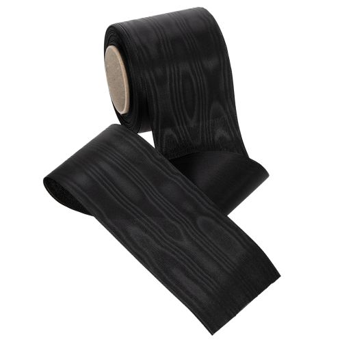 Schwarzes Acetat-Kranzband 75 mm x 25 m für Schleifendruck und Dekoration | Floristik24.at