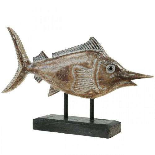 Floristik24 Schwertfisch Deko Fisch Holz Maritime Deko L40×H24,5cm