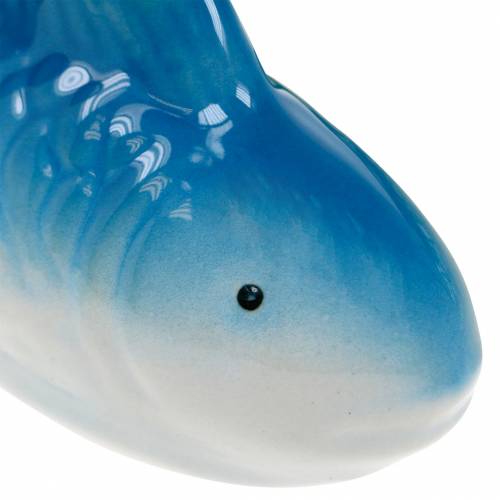 Floristik24 Schwimmfische Blau/Grün Keramik 16cm 2St