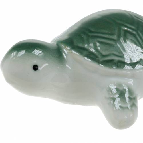 Floristik24 Schwimmende Keramik-Schildkröte Grün 11,5cm 1 St
