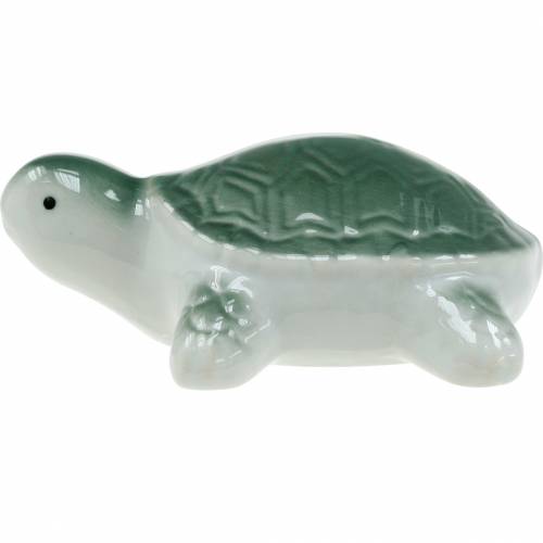 Floristik24 Schwimmende Keramik-Schildkröte Grün 11,5cm 1St