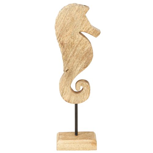 Artikel Seepferdchen Deko mit Perlen Mangoholz Tischdeko 28cm