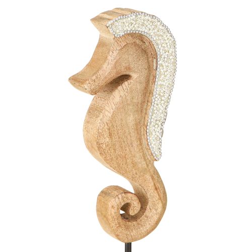 Artikel Seepferdchen Deko mit Perlen Maritime Tischdeko Holz 28cm