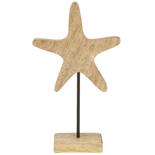 Artikel Seestern Deko auf Sockel Maritim Natur Blau Holz H25cm