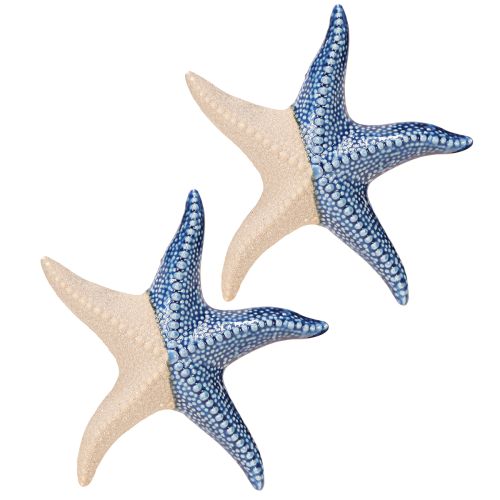 Artikel Seestern Porzellan Sand Blau Tischdeko Maritim Ø15cm 2St