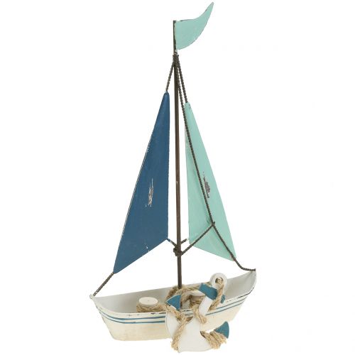 Floristik24 Deko Segelboot Metall H26cm