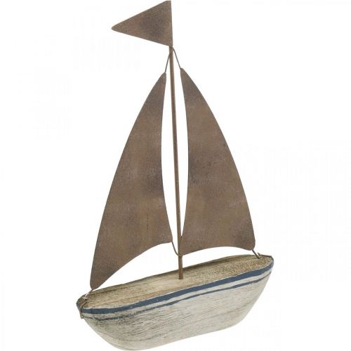 Deko Segelboot Holz Rost Maritime Deko 16×25cm