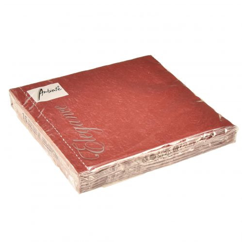 Artikel Servietten Bordeaux Geprägt Ornamente 33x33cm 15St